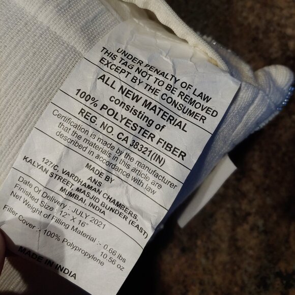 34th & Pine Holiday Tree Bling Beaded Decorator Lumbar Throw Pillow 15x11x6" - Picture 7 of 12